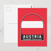 Oostenrijk vlag Embleem Briefkaart (Voorkant / Achterkant)