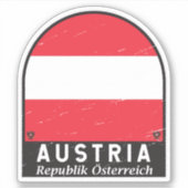 Oostenrijk vlag Embleem Sticker (Voorkant)