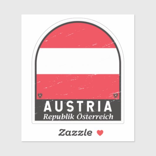 Oostenrijk vlag Embleem Sticker (Vel)
