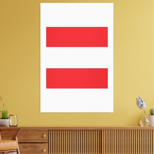 Oostenrijk-vlag Emblem Canvas Afdruk (Insitu (Woonkamer))