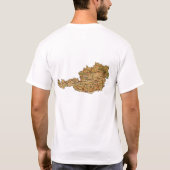 Oostenrijk vlag en kaart T-Shirt (Achterkant)