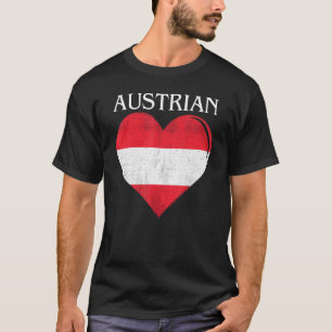 Oostenrijk Vlag Hart voor Oostenrijks T-shirt