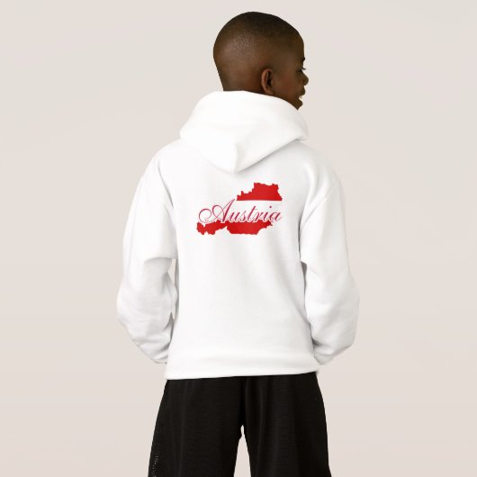 Oostenrijk vlag kaart (Achterkant volledig)