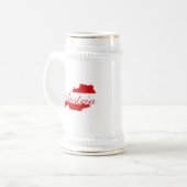 Oostenrijk vlag kaart bierpul (Voorkant links)