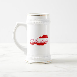 Oostenrijk vlag kaart bierpul