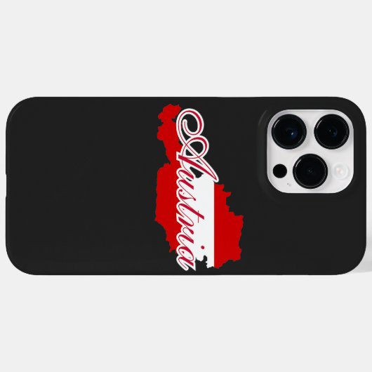 Oostenrijk vlag kaart Case-Mate iPhone case (Achterkant (horizontaal))