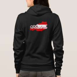Oostenrijk vlag kaart hoodie