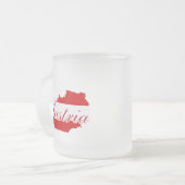 Oostenrijk vlag kaart matglas koffiemok (Voorkant links)