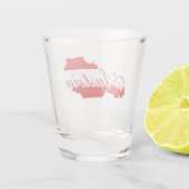 Oostenrijk vlag kaart shot glas (Achterkant)