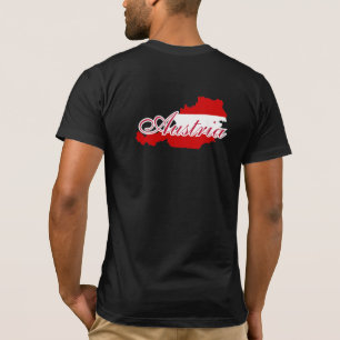 Oostenrijk vlag kaart t-shirt