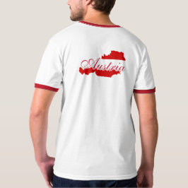 Oostenrijk vlag kaart t-shirt
