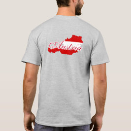 Oostenrijk vlag kaart t-shirt