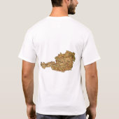 Oostenrijk vlag + kaart + tekst T-shirt (Achterkant)