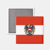 Oostenrijk Vlag Magneet (Voorkant / Achterkant)
