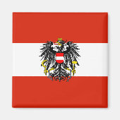 Oostenrijk Vlag Magneet (Voorkant)