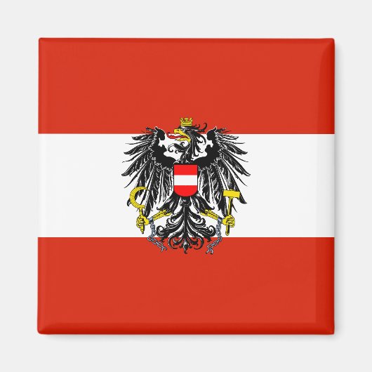 Oostenrijk Vlag Magneet (Voorkant)