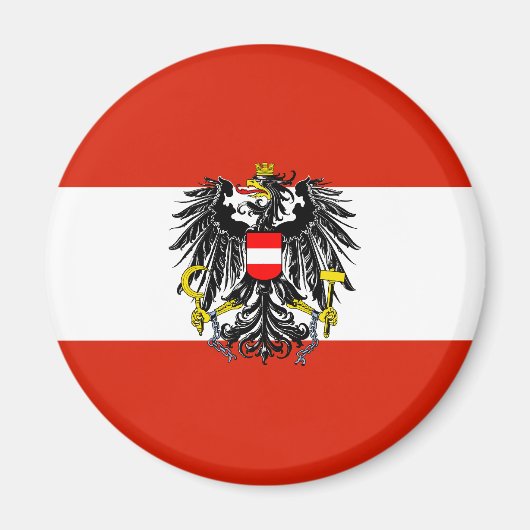 Oostenrijk Vlag Magneet (Voorkant)