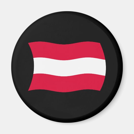 Oostenrijk Vlag Magneet (Voorkant)