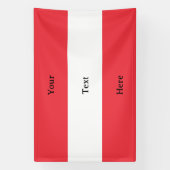 Oostenrijk Vlag met aangepaste tekst Spandoek (Verticaal)
