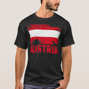 Oostenrijk Vlag Noodlijdende Oostenrijkse Grunge T-shirt