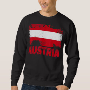 Oostenrijk Vlag Noodlijdende Oostenrijkse Grunge Trui
