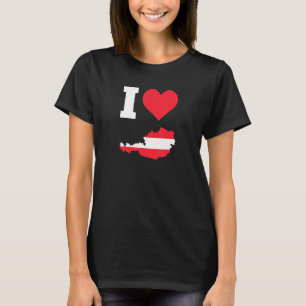 Oostenrijk Vlag Oostenrijk I Love Austria T-shirt