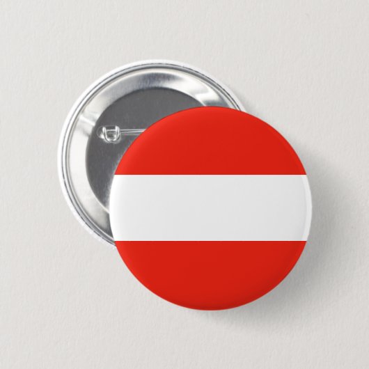 Oostenrijk - Vlag/Österreich - Flagge Ronde Button 5,7 Cm (Voorkant /achterkant)