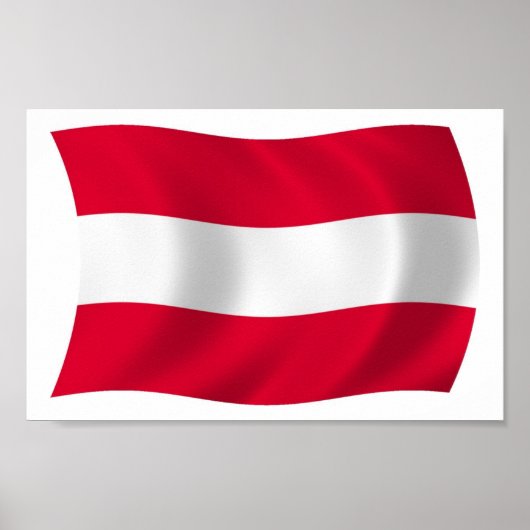 Oostenrijk Vlag Poster Print (Voorkant)