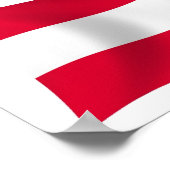 Oostenrijk Vlag Poster Print (Hoek)