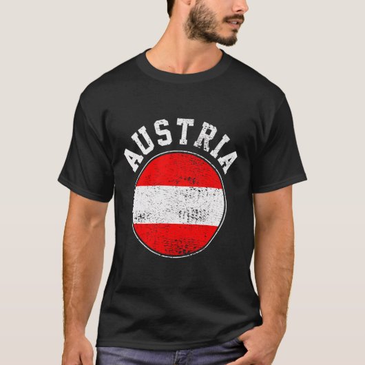 Oostenrijk Vlag  T-shirt (Voorkant)