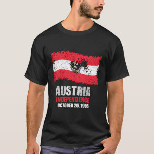 Oostenrijk Vlag T Shirt Onafhankelijkheid van Oost