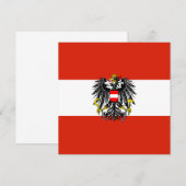 Oostenrijk - Vlag Uitnodiging (Voorkant / Achterkant)
