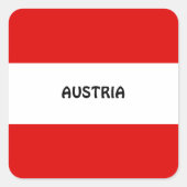 OOSTENRIJK: Vlag van Oostenrijk Vierkante Sticker (Voorkant)
