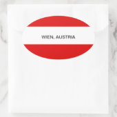 OOSTENRIJK: vlag van Oostenrijk — Wenen Ovale Sticker (Tas)