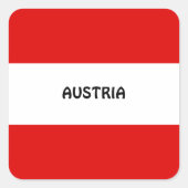 Oostenrijk vlag vierkante sticker (Voorkant)