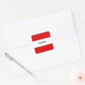 Oostenrijk vlag vierkante sticker (Envelop)