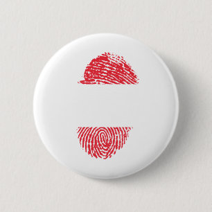 Oostenrijk Vlag Vingerprint Land Pride Identity Ronde Button 5,7 Cm