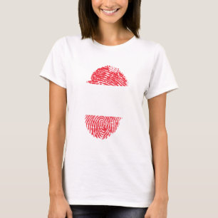 Oostenrijk Vlag Vingerprint Land Pride Identity T-shirt