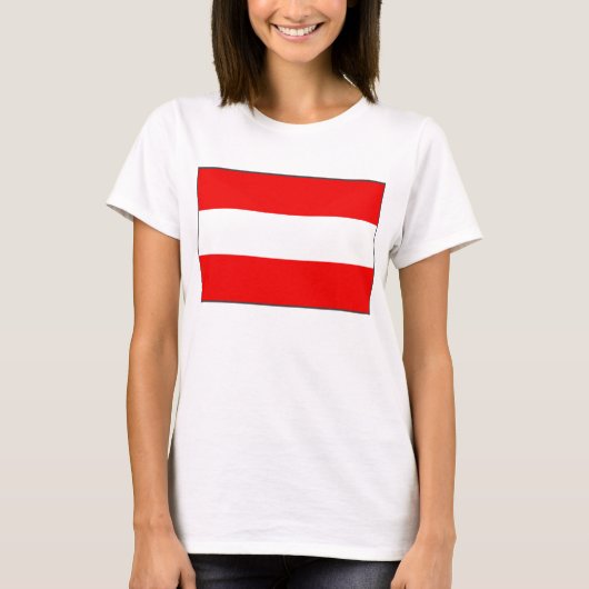 Oostenrijk vlag x kaart T-Shirt (Voorkant)