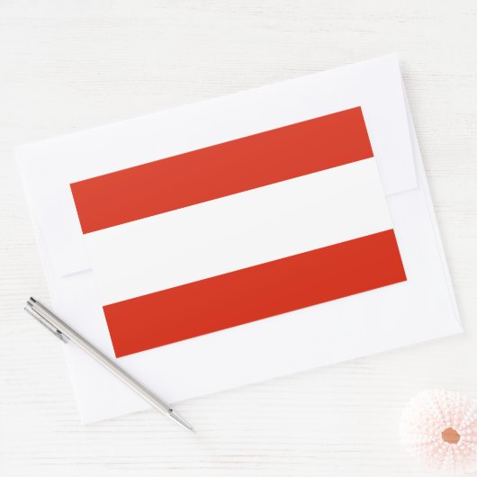 Oostenrijk-vlaggen Rechthoekige Sticker (Envelop)