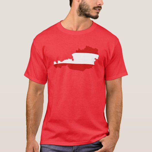 Oostenrijk-vlagplattegrond T-Shirt (Voorkant)