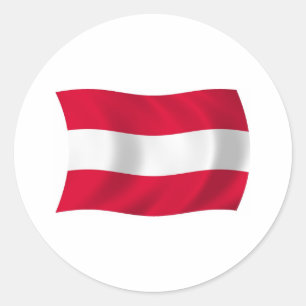 Oostenrijk Vlagsticker Ronde Sticker