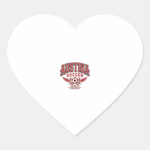 Oostenrijk Voetbal 2026 Voetbal Vet Land Typografi Hart Sticker