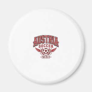 Oostenrijk Voetbal 2026 Voetbal Vet Land Typografi Magneet