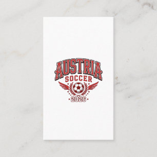 Oostenrijk Voetbal 2026 Voetbal Vet Land Typografi Visitekaartje