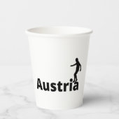 Oostenrijk voetbal papieren bekers (Voorkant)