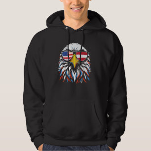 Oostenrijk VS Vlag Half Oostenrijkse Half Amerikaa Hoodie