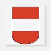 Oostenrijk Wapenmunt Magnet (Voorkant)