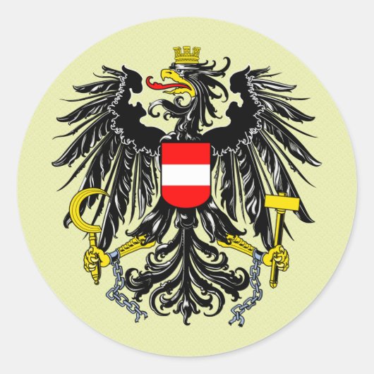 Oostenrijk Wapenstilstand Ronde Sticker (Voorkant)