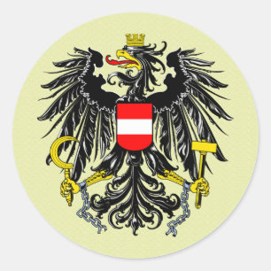 Oostenrijk Wapenstilstand Ronde Sticker